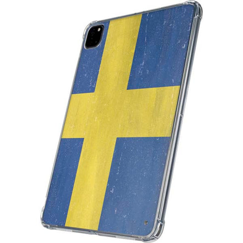 Sweden Flag Distressed iPad Pro 11in (2024) Clear Case